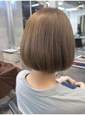 ブリーチ無しの透明感グレージュ/ボブ【池袋/本松】