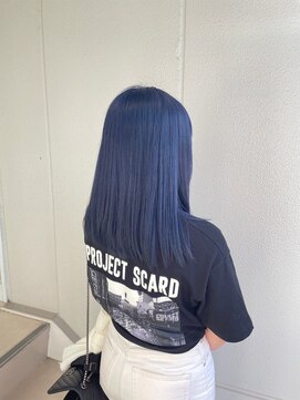 ヘアサロン ガリカ 表参道(hair salon Gallica) 色落ちもかわいい◎艶髪ブルー/ストレートミディ