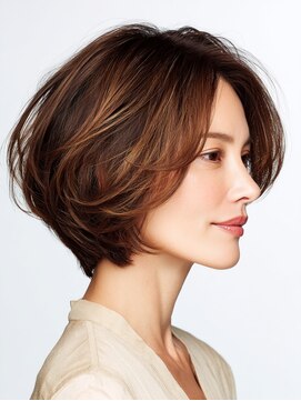 ビフィーノ リルネ(Bifino Rilune) クラゲヘアー/小顔/ココアベージュ/オリーブグレー/川西