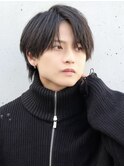 センターパートコンマバングラウンドマッシュウルフ