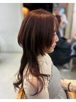 ブラウン(Brown)&nbsp;ハイレイヤーロングウルフ　イメチェン/前髪/藤沢美容院 