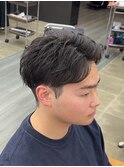 アップバングかき上げヘア