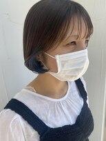 バイ ユア オウン フラワーズ コロン カバ 松本駅前(buy your own flowers : kava)&nbsp;イヤリングカラー×ミニボブ◎スカイブルーで透明感UPデザイン