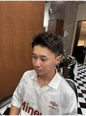 リバースセンターパートニュアンスパーマニュアンスウルフダウR