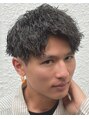 フリーク バーバーショップ 都島店(FREAK BARBER SHOP)&nbsp;コンマバング×縦落ちツイストスパイラルパーマ【メンズ/都島】