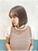 レイヤーボブ/ミルクティーベージュ/髪質改善/顔周り/立川