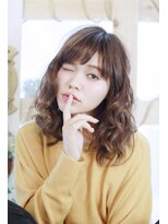 アジュテ(ajouter) ゆるふわワンレンロブ☆ルーズウェーブで作る柔らかいボブ♪