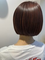 リアン(Lien)&nbsp;Lien☆レッドブラウン×切りっぱなしボブ×ピンクベージュ