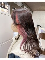 ミニム ヘアー(minim hair) 【minim×岩田】インナーカラー×桜ピンク