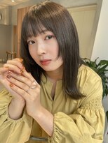 ガリカ 博多(Gallica)&nbsp;【恒吉佐央里】大人かわいい小顔レイヤー/艶感オリーブベージュ