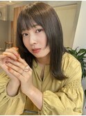 【恒吉佐央里】大人かわいい小顔レイヤー/艶感オリーブベージュ