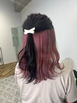 ラニヘアサロン(lani hair salon)&nbsp;インナーカラー／ムラサキ×ピンク
