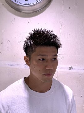 フランクスバーバーザスタンド(Frank’s barber the stand) メンズビジネス束感スパイキーショートバーバーフェードF