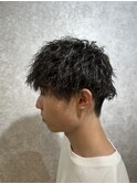MEN’S HAIR/ブルーブラック/フェザーパーマ/本八幡
