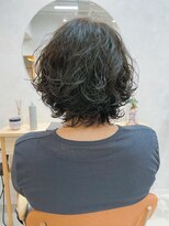 キビト(kibito)&nbsp;パーマウルフ　オリーブグレージュ