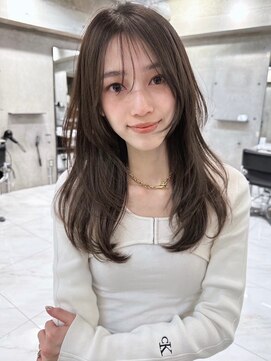 サイン 表参道(SIGN) 韓国ヘアグレージュカラーブリーチ無し髪質改善イヤリングカラー