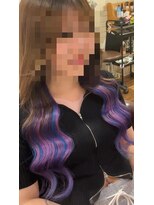 アーチフォーヘア 心斎橋店(a-rch for hair)&nbsp;エクステを染めて作るパープルカラー！