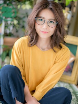 カバーヘア ブリス 志木南口駅前店(COVER HAIR bliss) 大人可愛い小顔センターパートシャギーボブh3志木20代30代40代!