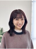 ☆切りっぱなしロブ/マロンベージュ/前髪/原宿神宮前