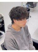 マッシュ無造作パーマシャドウパーマ