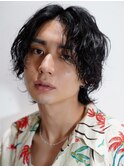 men's［salonLyla］ウェットグランジフェザーミディ