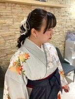 アロマ ヘアー ルーム 新宿店(AROMA hair room) 成人式/卒業式セット☆編み込みアレンジ/シニヨン/和装/袴/上品