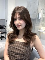 ロンド マーレ 天神大名店(Lond mare) ミディアムレイヤー/似合わせカット/ダークアッシュ/ベージュ