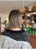 ★バレイヤージュ（シャドールーツ）パツっとボブ★