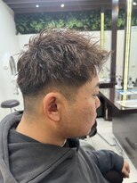 クオリス 上福岡店(QUALIS)&nbsp;冬メンズパーマ刈り上げショートスタイル×ツイストスパイラル