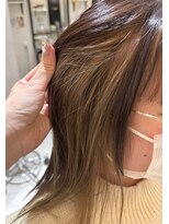 ヘアーメイク ブランニュー 東生駒店(hair make Brand new) インナーカラーデザインベージュカラー
