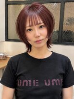 シー バイ ロンド 新宿(Sea by Lond)&nbsp;【福島】チェリーレッド耳かけくびれヘアショートウルフ新宿