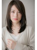 ローライト*前下がりワンカール小顔セミディZ戸頭20代30代40代!