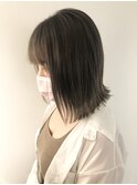 グレージュ ボブ 切りっぱなしボブ