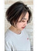 【sweep平尾】ハイライトカラー前下がりボブ（豊塚）