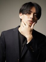 アウル 心斎橋(owl) センターパート×ダウンパーマ×スーツ×黒髪×20代×30代