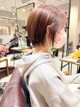 ラミエ バイ メルト 吉祥寺(lamie by melt) *滝田*似合わせ小顔ショートカットボブツヤ感暖色ブラウン人気