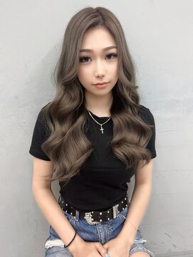 オズ 郡山桑野店(OZ) ベージュグレー黒髪レイヤーくびれヘア小顔10代20代30代40代