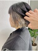 大人30代40代白髪ぼかしインナーカラーショート