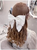 編み込みハーフアップ【クランソア】ヘアセット/ヘアメ/心斎橋