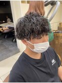 メンズカット　波巻きパーマ　ツイスパ