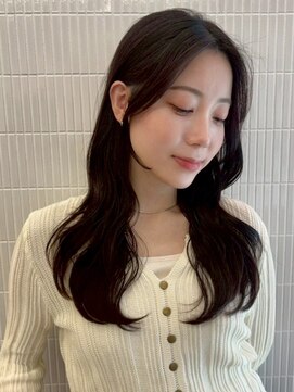 ハニーシブヤ(HONEY shibuya) 髪質改善カラー　バイカルテ　ダークブラウン　ワンホンレイヤー