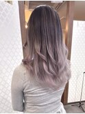 ピンクシルバーバレイヤージュ