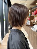 ショートボブ/丸みショート/大人可愛い/柔らか質感/上品/艶髪