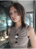 姫ハッシュカットとローライトでヘアに動きとアクセントを