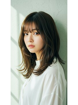 コトナ 越谷店 ミディアムヘアー/チャコールグレー/髪質改善/縮毛矯正/越谷