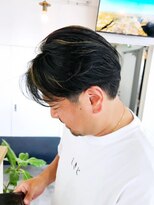 エイス 梅田 中津(Ace)&nbsp;センターパート 曲がる縮毛矯正　ハイライト