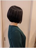 ウィンター◎黒髪ボブ×丸みショートで大人上品30代