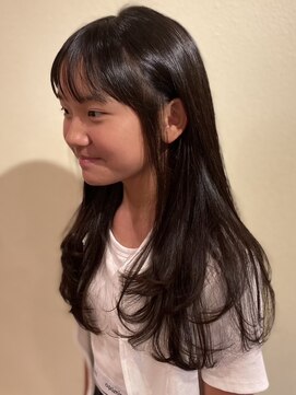ロングレイヤーカット韓国風レイヤーローレイヤーキッズカット
