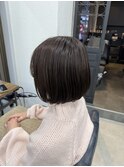 ナチュラルブラウン×丸みボブ♪
