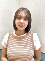 ロンド レグリーズ 立川(Lond leglise) ミニボブレイヤー/レイヤーカット/ダークアッシュ/顔周り/立川